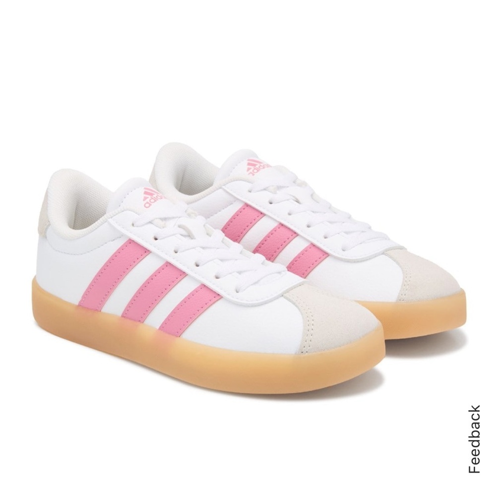 Adidas Court 3.0 girls sneaker 
Pink Stripe White